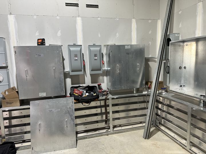 Commercial electrical room equipment and panels