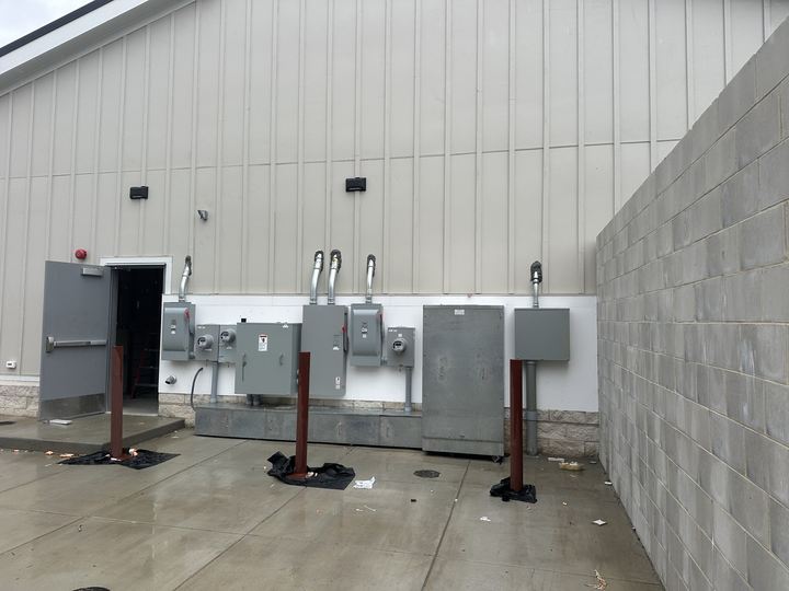 Exterior commercial electrical service equipment
